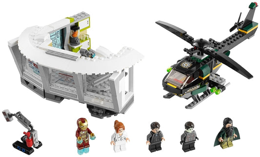 76007 Iron Man: Malibu Mansion Attack- iron man and mandarin only, no copter