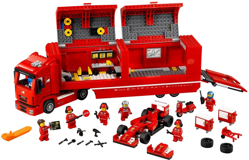 75913 F14 T & Scuderia Ferrari Truck- truck only, missing figs and pieces