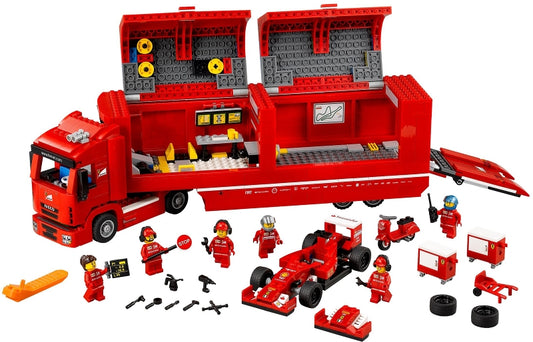 75913 F14 T & Scuderia Ferrari Truck- truck only, missing figs and pieces
