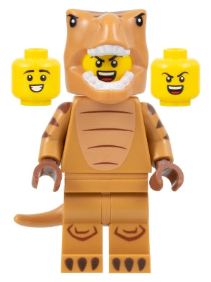 col417 T-Rex Costume Fan, Series 24 (Minifigure Only without Stand and Accessories)