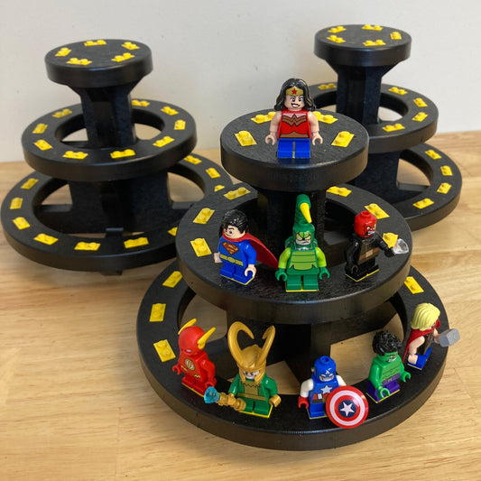 Round 3-Tier Display Stand - Yellow