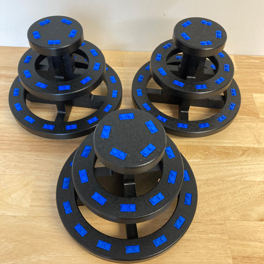 Round 3-Tier Display Stand - Blue