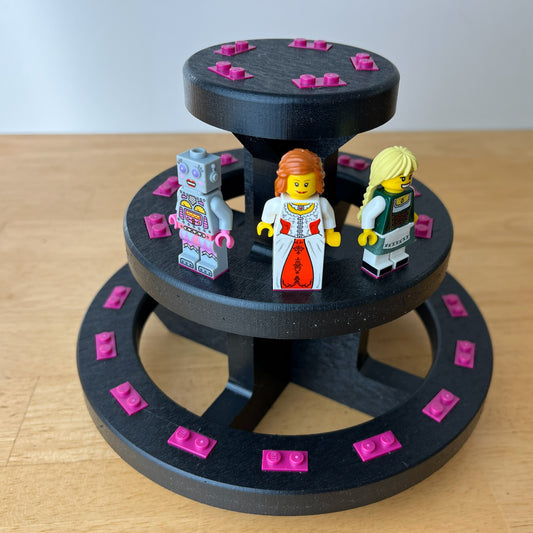 Round 3-Tier Display Stand - Magenta