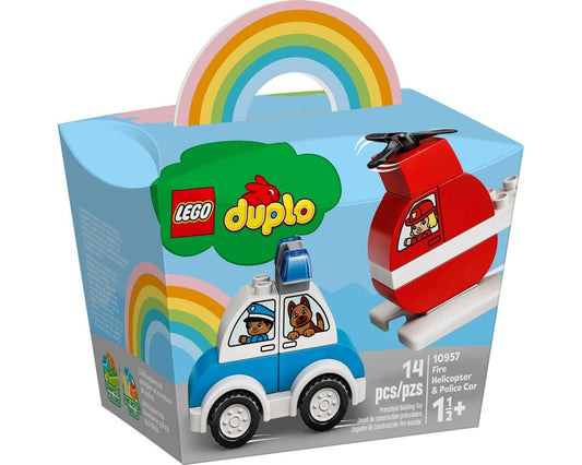 10957 Fire Helicopter & Police Car