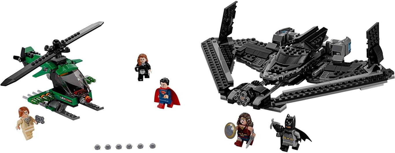 76046 Heroes of Justice: Sky High Battle missing lex luthor and lois lane