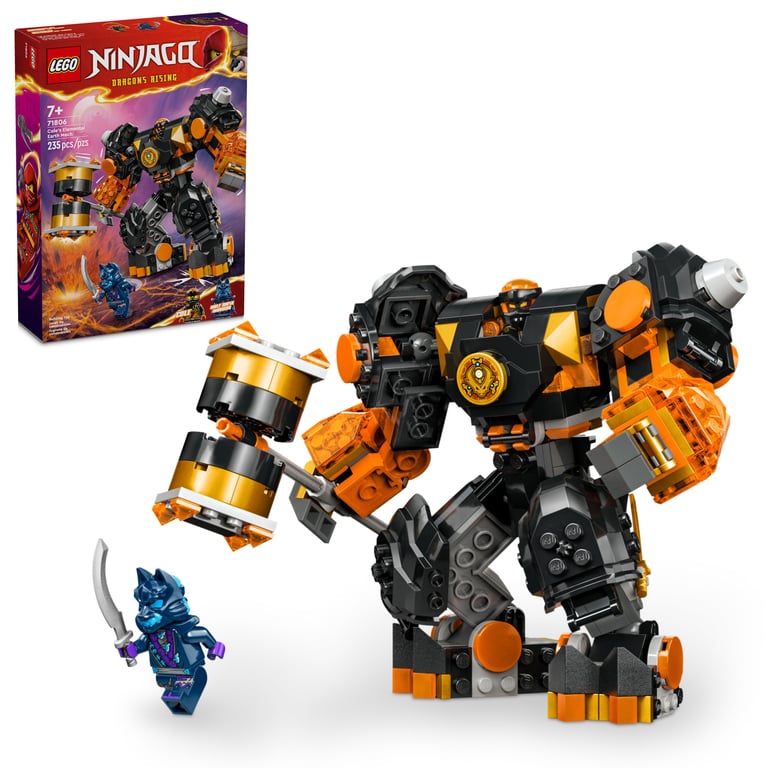 71806 Cole's Elemental Earth Mech missinf wolf mask fig