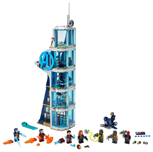 76166 Avengers Tower Battle no figs with light kit
