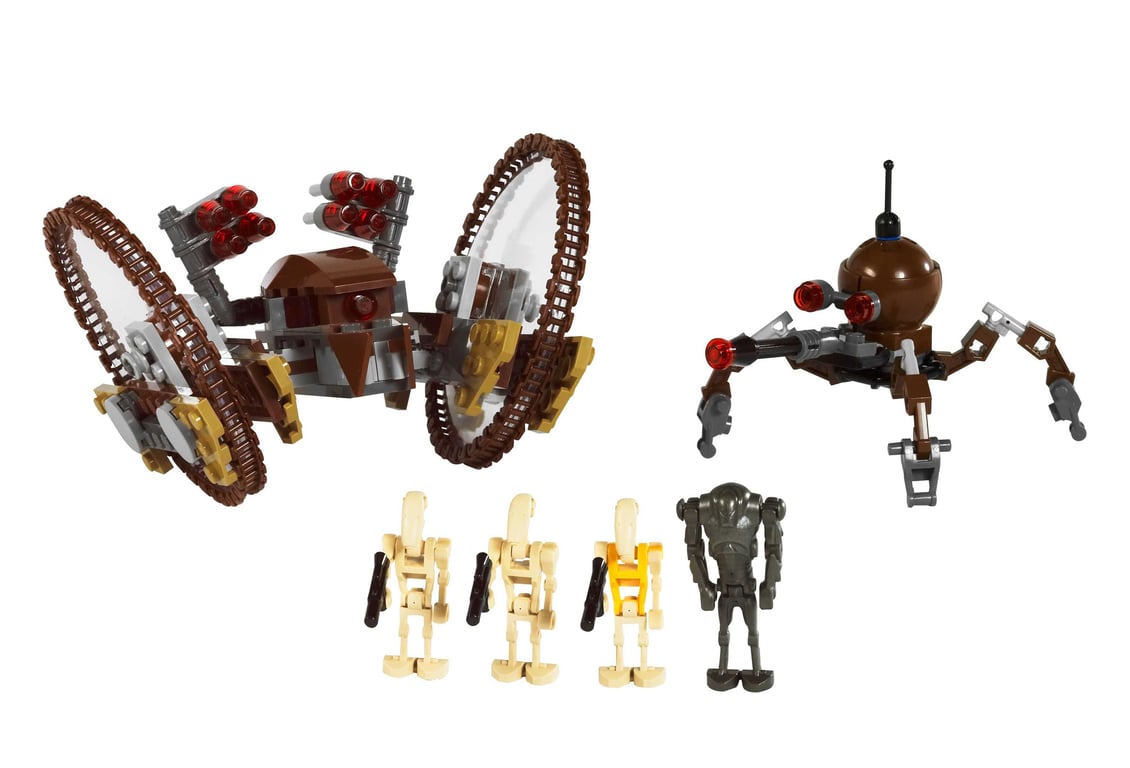 7670 Hailfire Droid & Spider Droid droids only, no figs