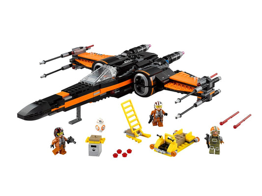 75102 Poe's X-Wing Fighter missing pilot ground crew