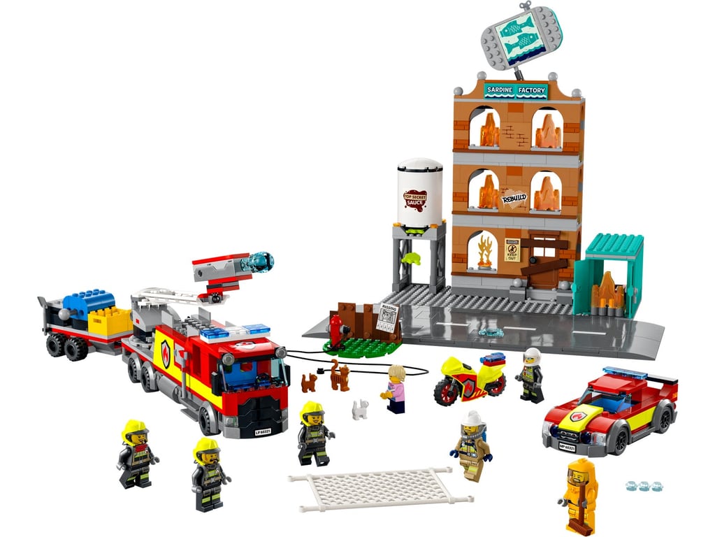 60321 Fire Brigade missing 2 figs and truck